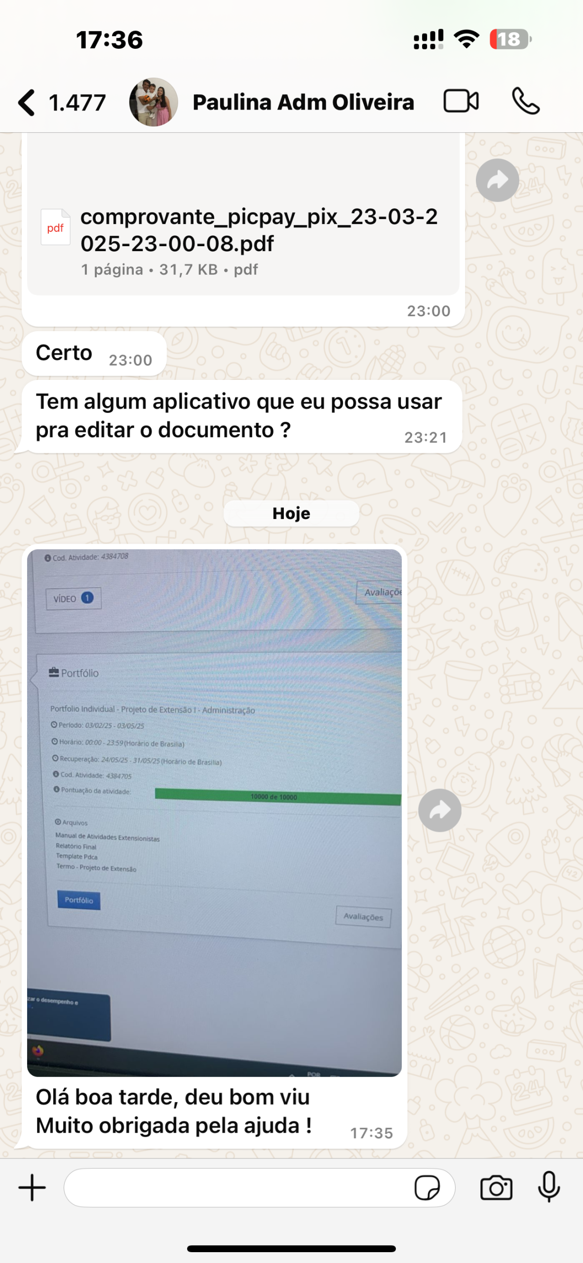 Projeto de Extensao EAD aprovação