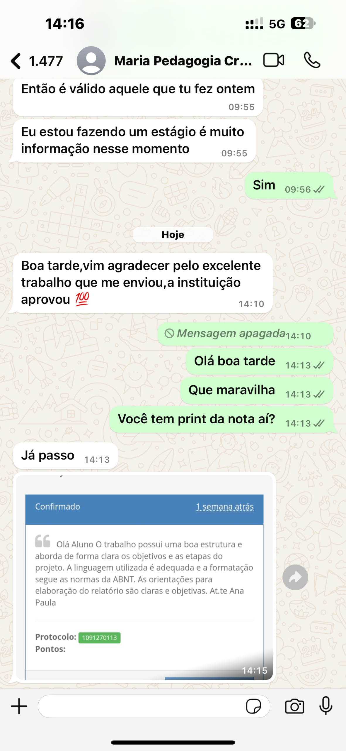 Projeto de Extensao EAD nota